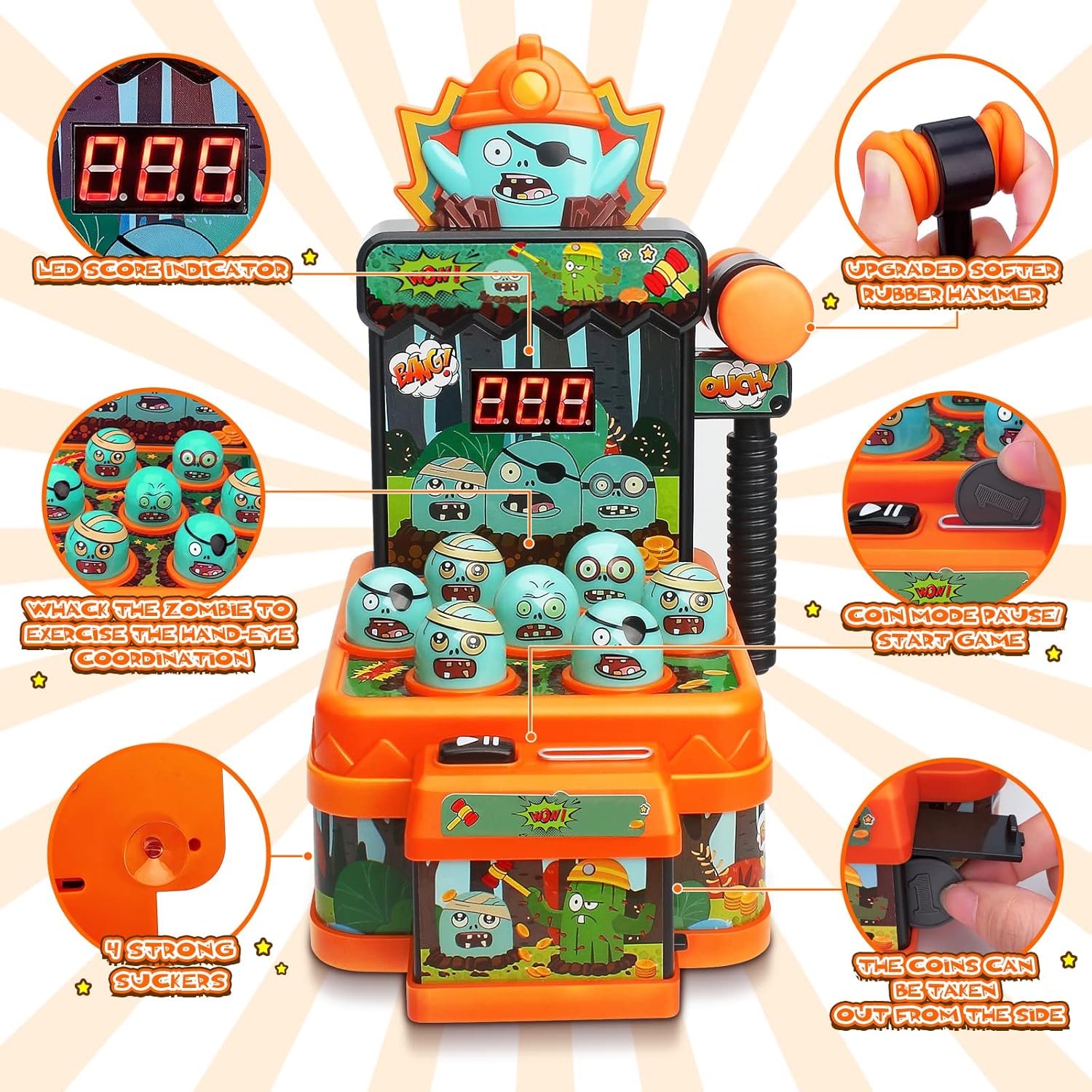 Zombi Vurma Oyunu Çocuklar içi - Skee Ball Arcade incelemesi ve fiyatı